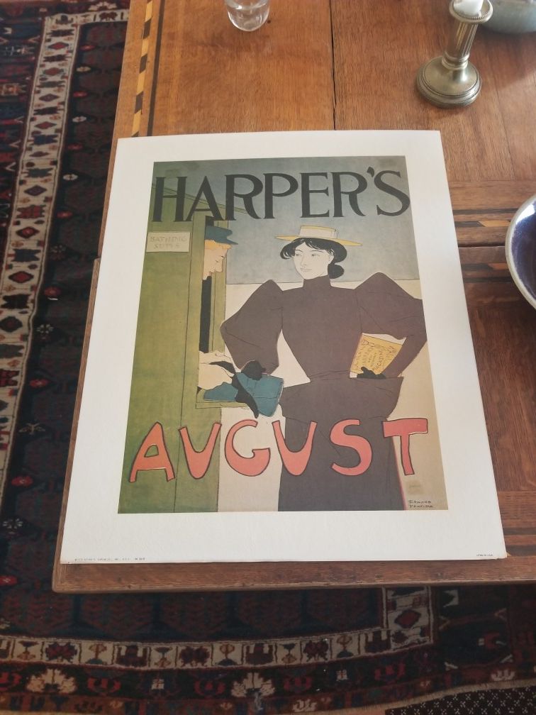Edward Penfield Harper's August lithograph Print