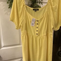 Short Puff Balooon Sleeve Henley Tunic 