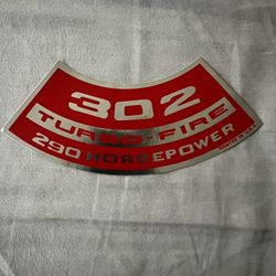 1969 Camaro Z/28 302/290HP Air Cleaner Decal 