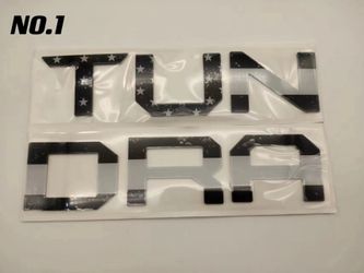 3D Raised Fit 2014-2021 Toyota Tundra Tailgate Insert Letters Emblem Gloss Black