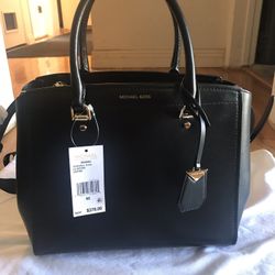 Michael Kors “BENNING” Large Leather Satchel NWT