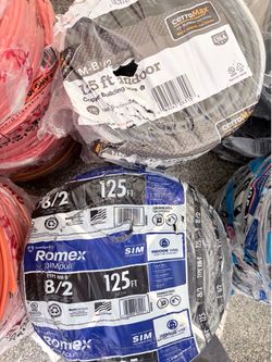125 ft. 8/2 Black Stranded Romex SIMpull CU NM-B W/G Wire