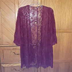 Women's Size XL Sheer Lace Cover-up, Jacket, Robe. Excellent Condition Price Is Firm Cash Only 