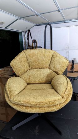New! RETRO Swivel Accent Chair/Modern Recliner Lounge Chair w/ Metal Base Frame