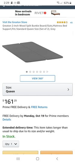 New in box Queen bunkie board