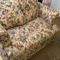 Loveseat couch with pullout bed