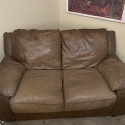 Genuine leather Loveseat Sofa Couch