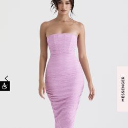 Pink Strapless Corset Dress