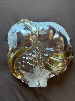 Vintage Studio Nova-Mikasa-Walther Glas Germany Glass RAISIN Fruit 14" Centerpiece Bowl