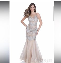 TERANI COTURE TERANI PROM 1611P0705 sparkle evening gown sz 2