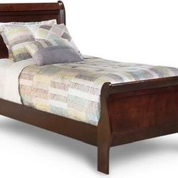 Twin Cherry Wood Sleigh Bed