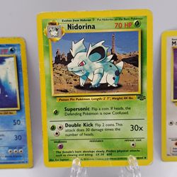 Vintage Pokemon Card Lot (Heavy Play, POOR CONDITION)