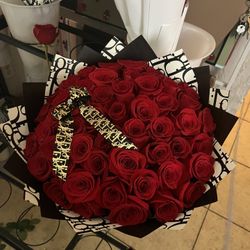50 Roses + Bow $122