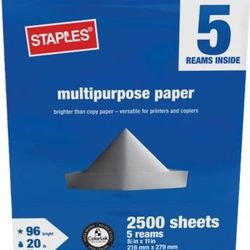 5-Ream Staples Multipurpose Papers