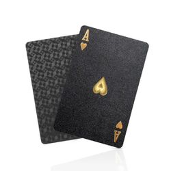 Black and Gold Waterproof playing cards