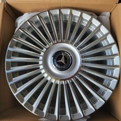 22" New Staggerd FLOATING Caps Wheels & New Tires For MERCEDES BENZ S560