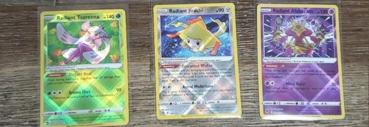  Radiant Alakazam/Radiant Jirachi/Radiant Tsareena