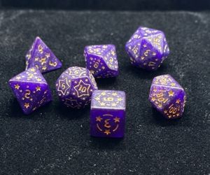 King of Crits Twinkle Little Star 7pc RPG Dice Set NEW