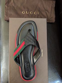 Gucci leather beach man's thong sandles