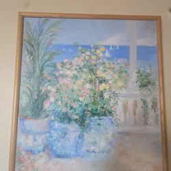 Large Coastal Wall Art 21x25 Framed