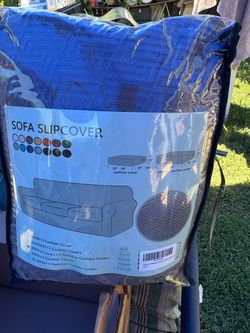 NEW XINEAGE 3 Piece XL Loveseat Cover Light Grey