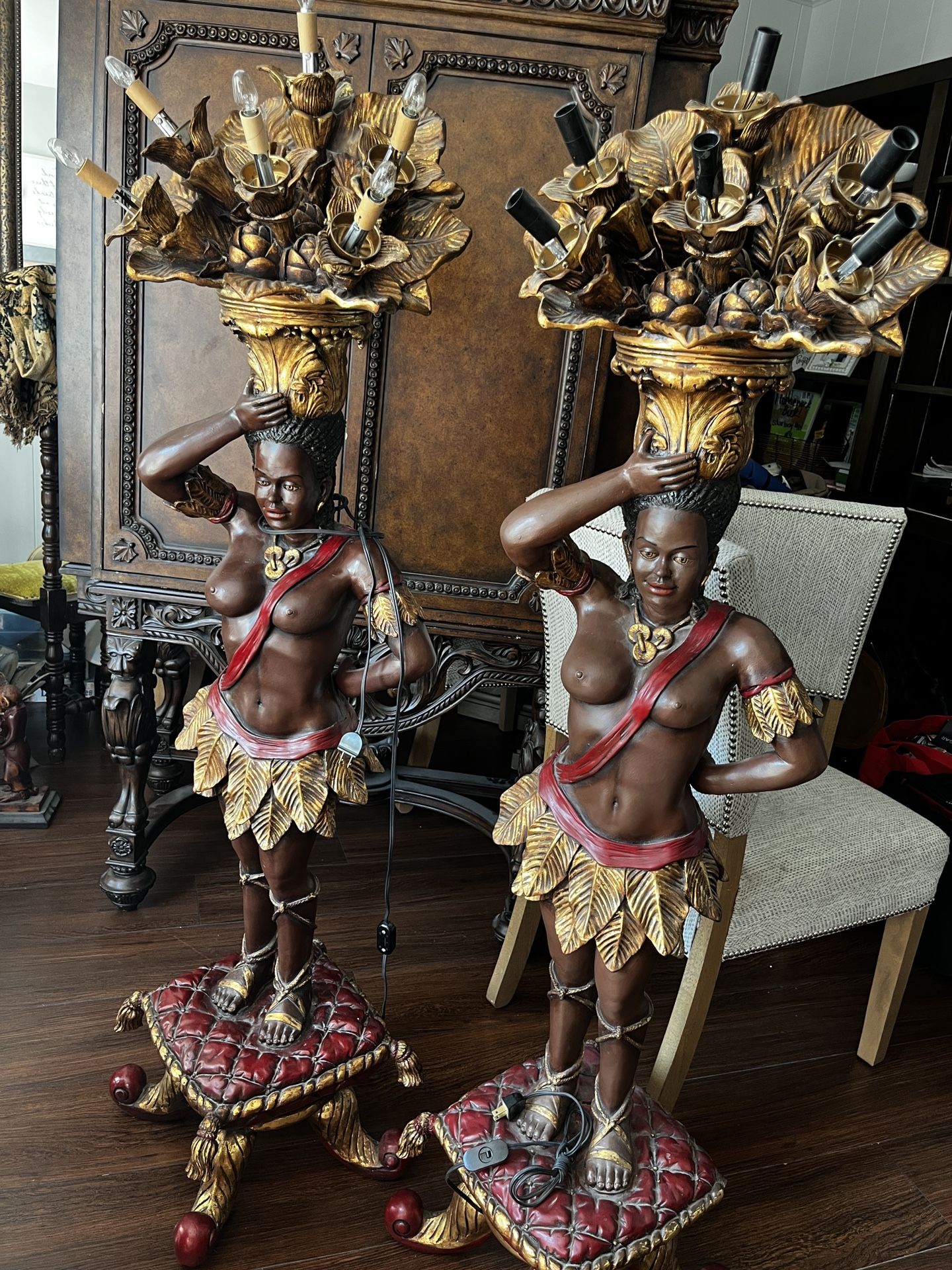 Blackamoor Figural Floor lamp