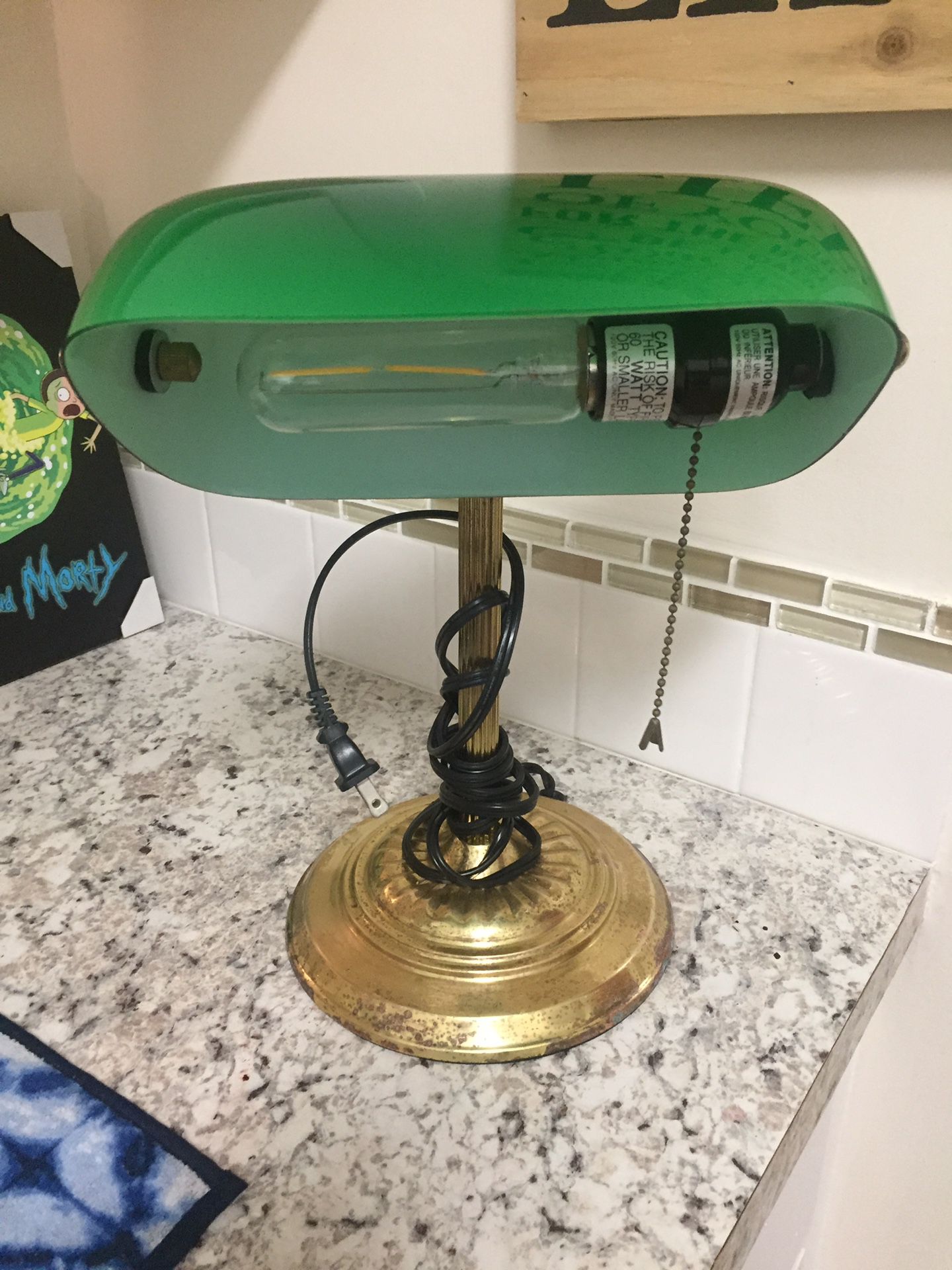 Vintage/Antique Brass Banker’s/Piano Lamp