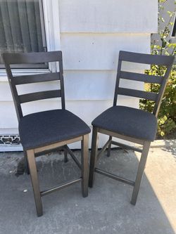 counter height solid wood Dining chairs / bar stools with cushion