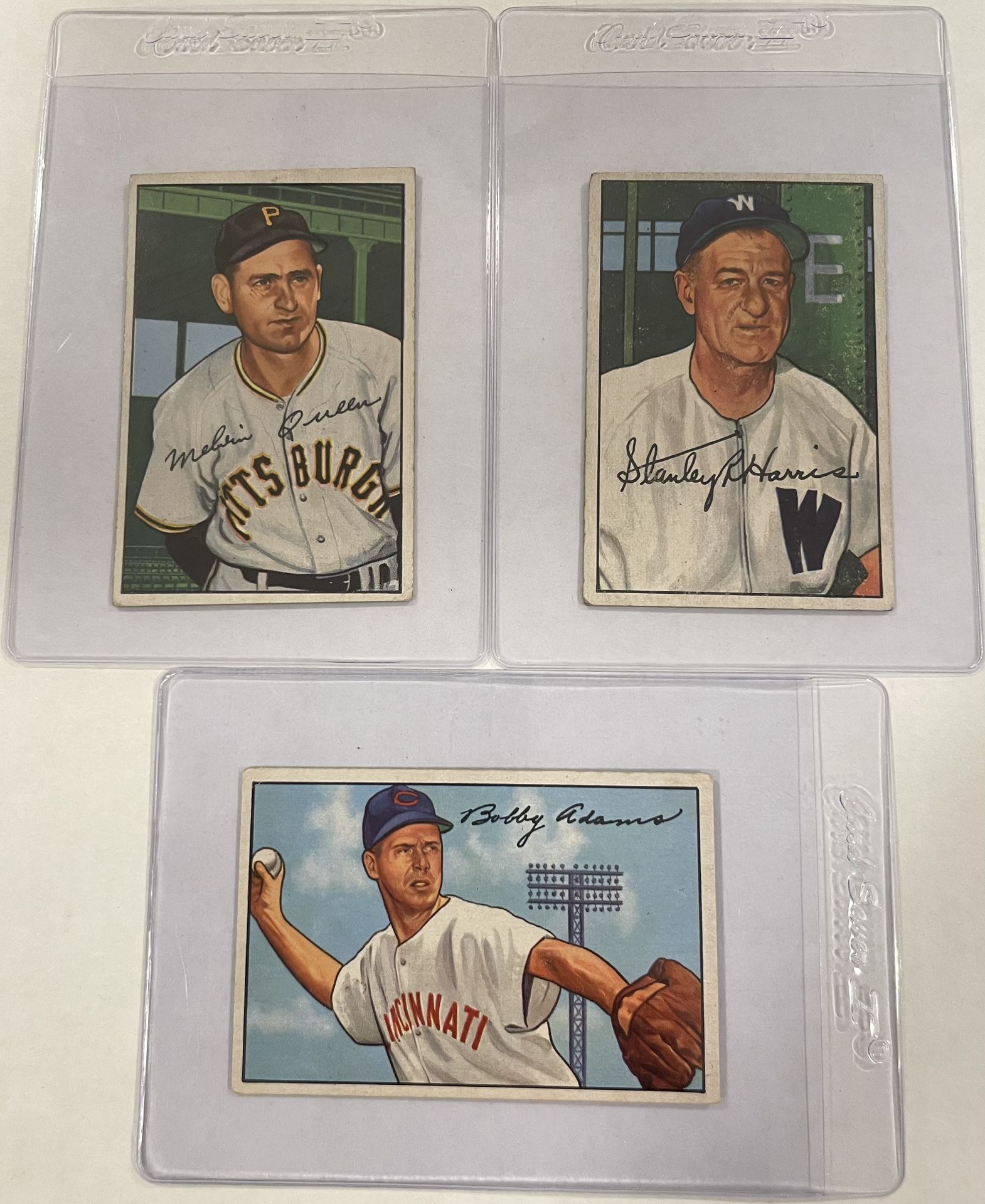 Lot Of 3 -1952 Bowman Baseball Cards $38