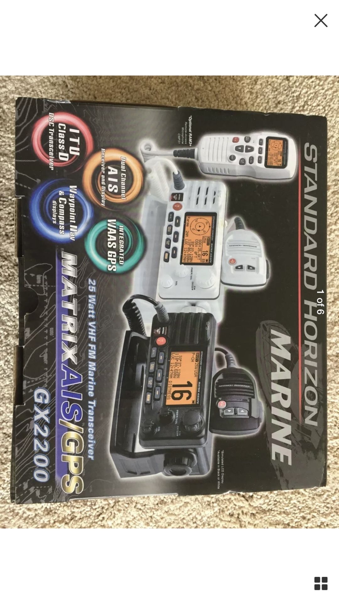 NEW Standard Horizon GX2200 MARINE VHF RADIO W/ AIS - Black
