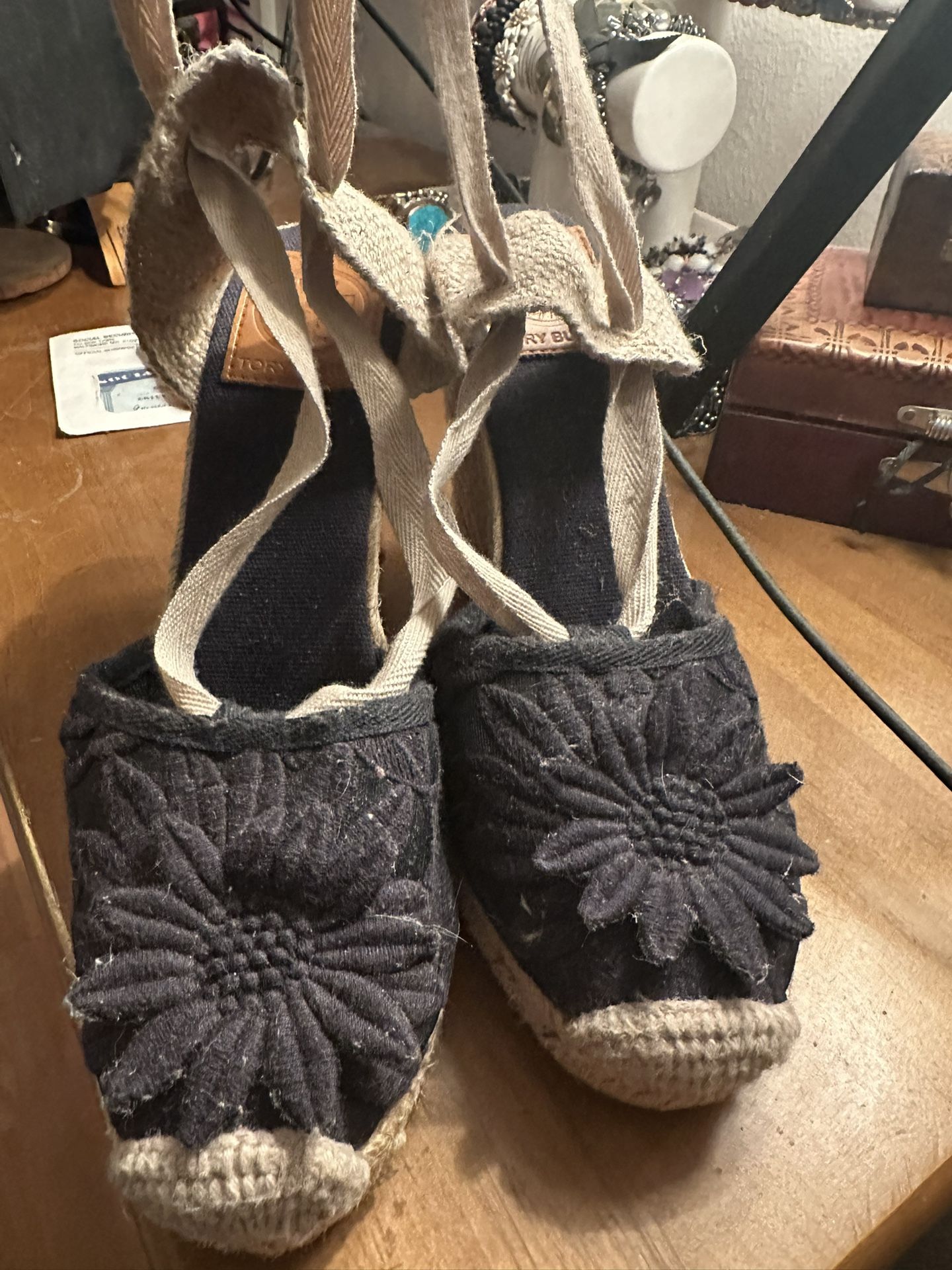 Tori Burch Wedge Lace Up Shoes