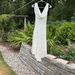 Beautiful Cream Sequin Dress, Size 6