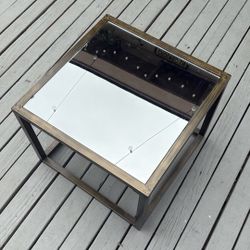 Mirrored Glass Side Table