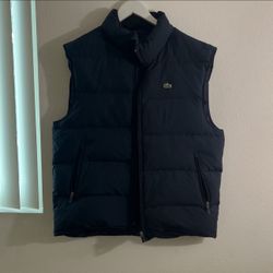 Lacoste Vest Mens Size L Dark Blue.