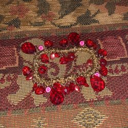 Cookie Lee, Red Rhinestone Stretch Bracelet