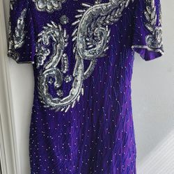 Vintage Sequin Dress Medium 