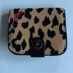 Roxy Bifold corduroy Cheetah Print Wallet