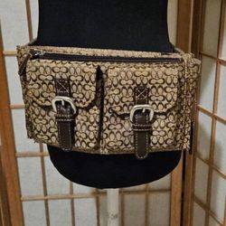 Coach italian Bon Voyage Signature Belt Bag Fanny Pack Waist Bag