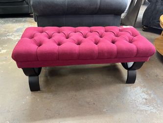 Scarllet Deep Red Upholstered Bench