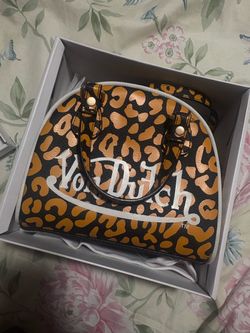 Von Dutch Leopard Print Mini Handbag