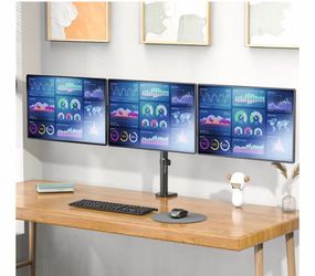 WALI Triple Monitor Mount, 3 Monitor Desk Mount for 13-27 inch Computer Screens