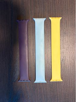 Size 7 Dark Cherry, Succulent Green, and Sunglow Small Apple Watch Bands