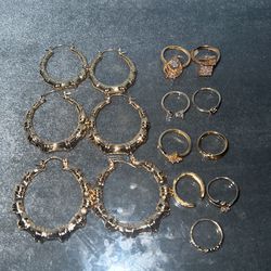 Bamboo Plated Earrings/ Rings BUNDLE  💍