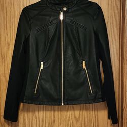 Kenneth Cole Reaction Black Leather Jacket
