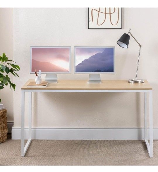 Desk Table Office Dining - ZINUS Jennifer 55 Inch White Frame
