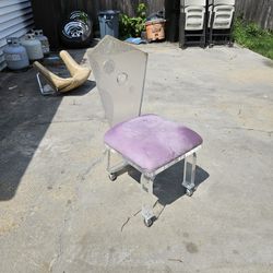 Heavy Translucent Rolling Chair