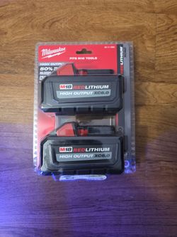 Milwaukee M18 18-Volt Lithium- lon High Output 6.0Ah Battery Pack 2-Pack