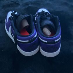 Air Jordan 1 Low Purple Black White Sneakers