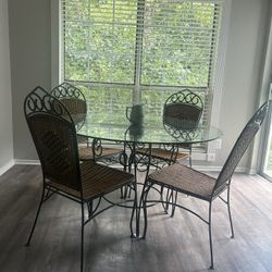 Glass Dining Table w Chairs