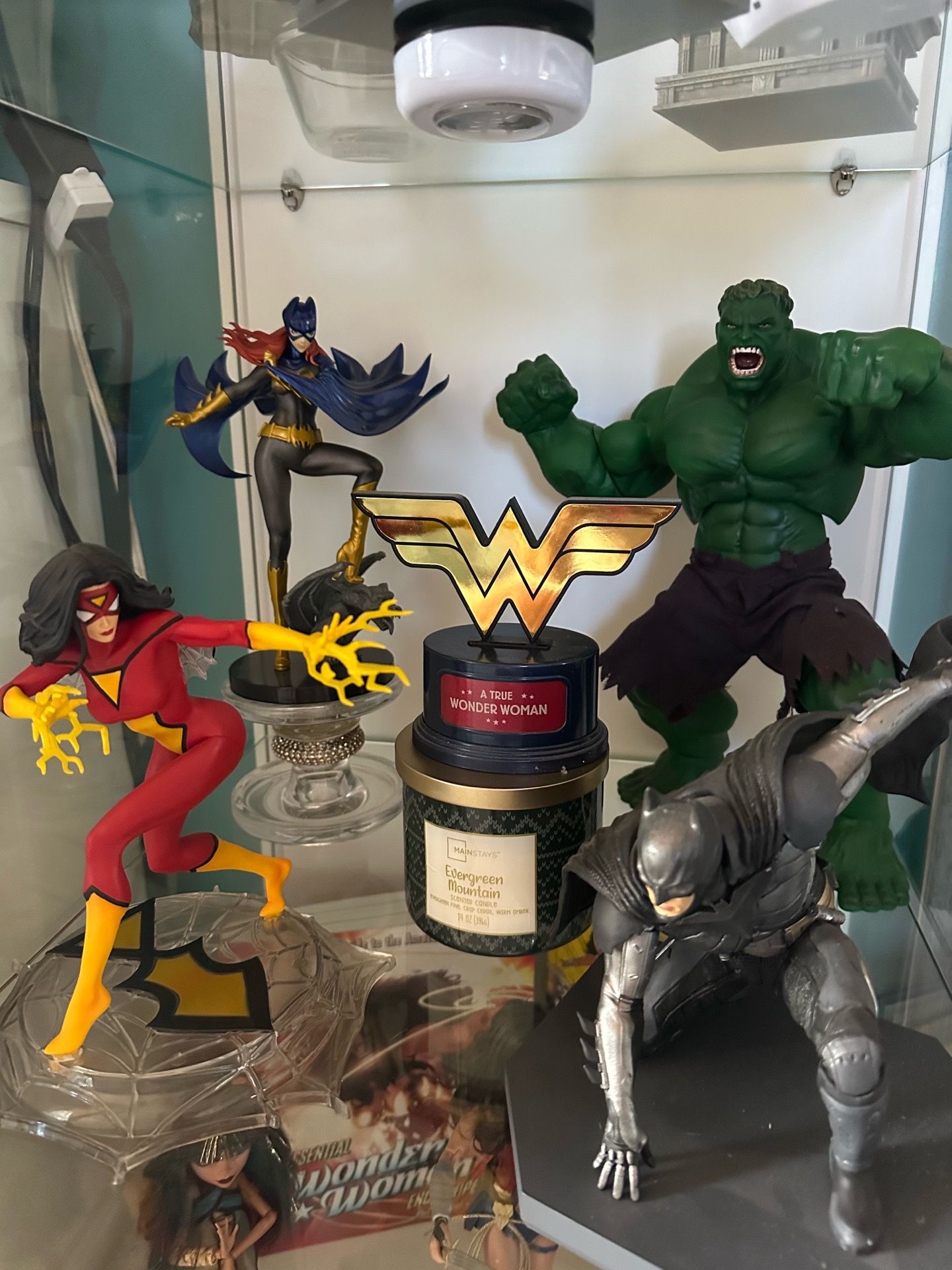 superheroes statues